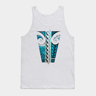 Polynesian tattoo art pixels Tank Top